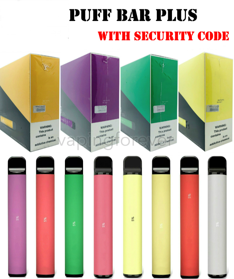 PUFF PLUS 800 Puffs E Cigarette Disposable Vape Pen 550mAh Battery 3.2ml Pre-Filled Cartridge Pods Portable Vaporizer Device With Security Sticker
PUFF PLUS 800 Puffs E Cigarette Disposable Vape Pen 550mAh Battery 3.2ml Pre-Filled Cartridge Pods Portable Vaporizer Device With Security Sticker