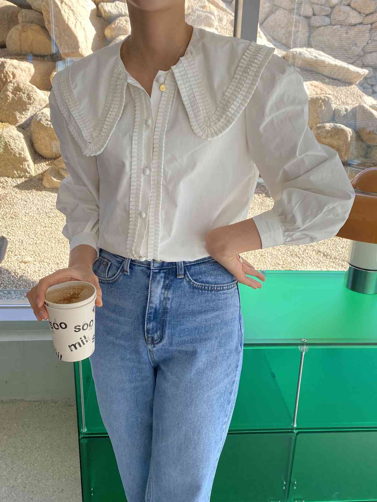 Spring Fashion Vintage Elegant Women Chic Peter Pan Collar Long Sleeve Blouse Work OL Solid Color Blusas Feminino 210519