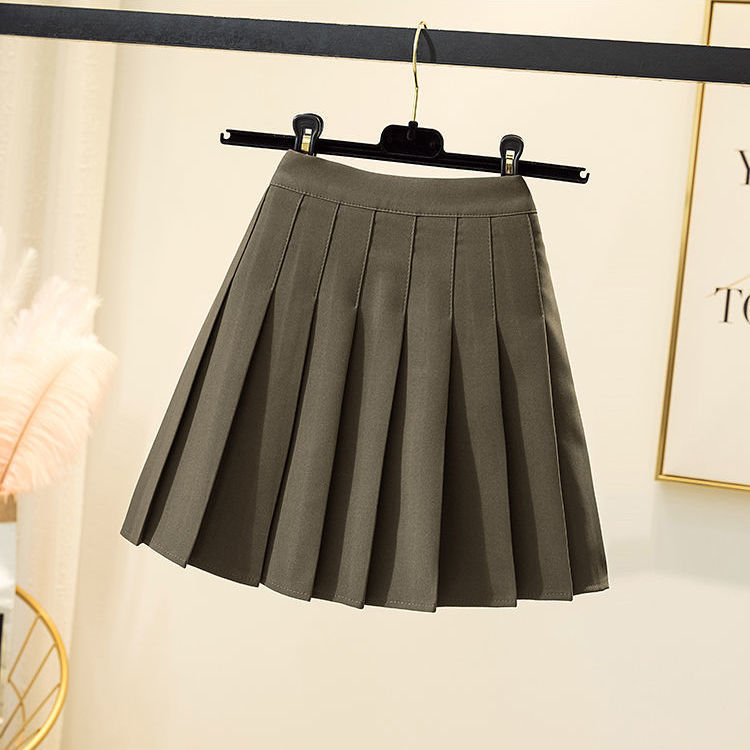 Nomikuma High Waist Thick Pleated A-line Skirts Korean Sweet Spring New Women Skirt Causal Solid Faldas Mujer 6E046 210427