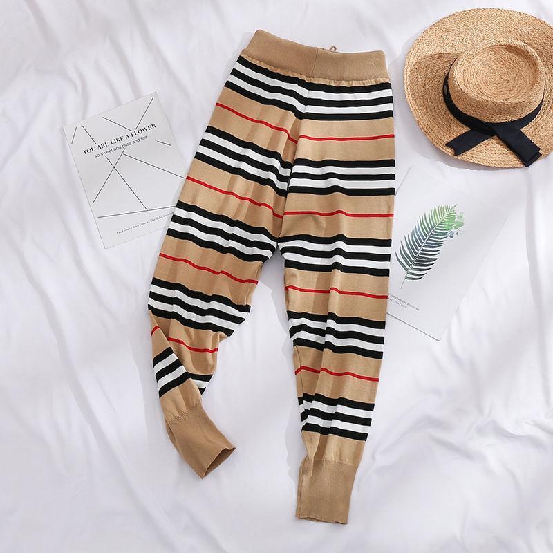 Women's Pants & Capris Khaki Harem Children's Korean-style Striped Knitted Casual High Waist Cropped Bound Feet Student Sports, Black;white
Women's Pants & Capris Khaki Harem Children's Korean-style Striped Knitted Casual High Waist Cropped Bound Feet Student Sports, Black;white