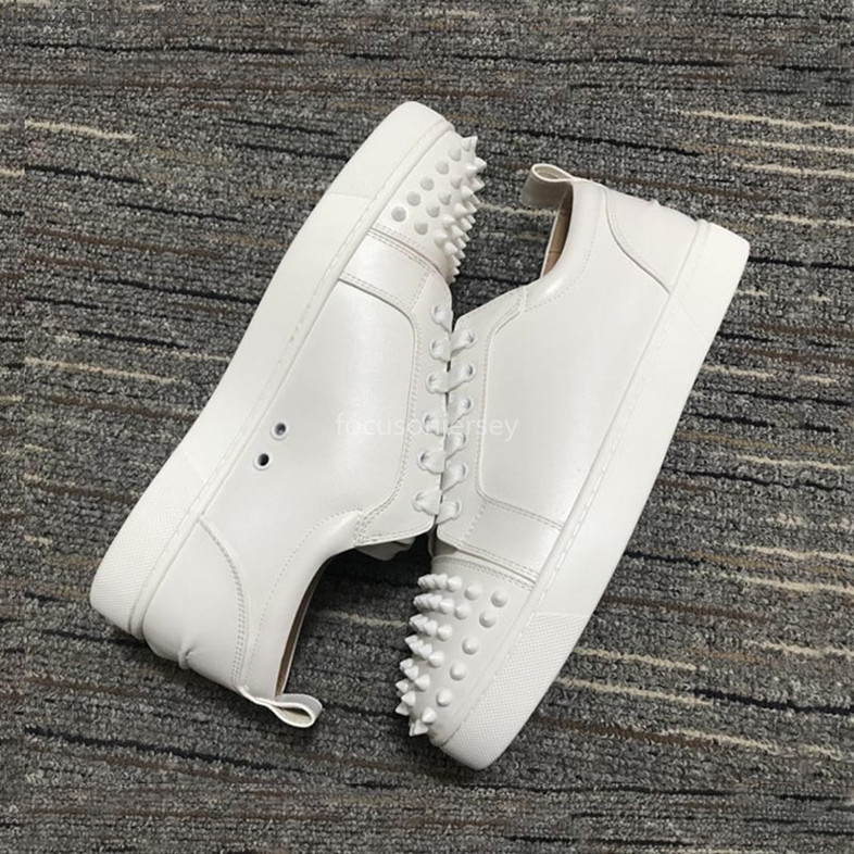 Hot Red Bottom Low Cut Spikes Flats Shoes Men Women Casual Sneakers Luxury leather Wedding Party Dress Shoes size 36-46, Black
Hot Red Bottom Low Cut Spikes Flats Shoes Men Women Casual Sneakers Luxury leather Wedding Party Dress Shoes size 36-46, Black