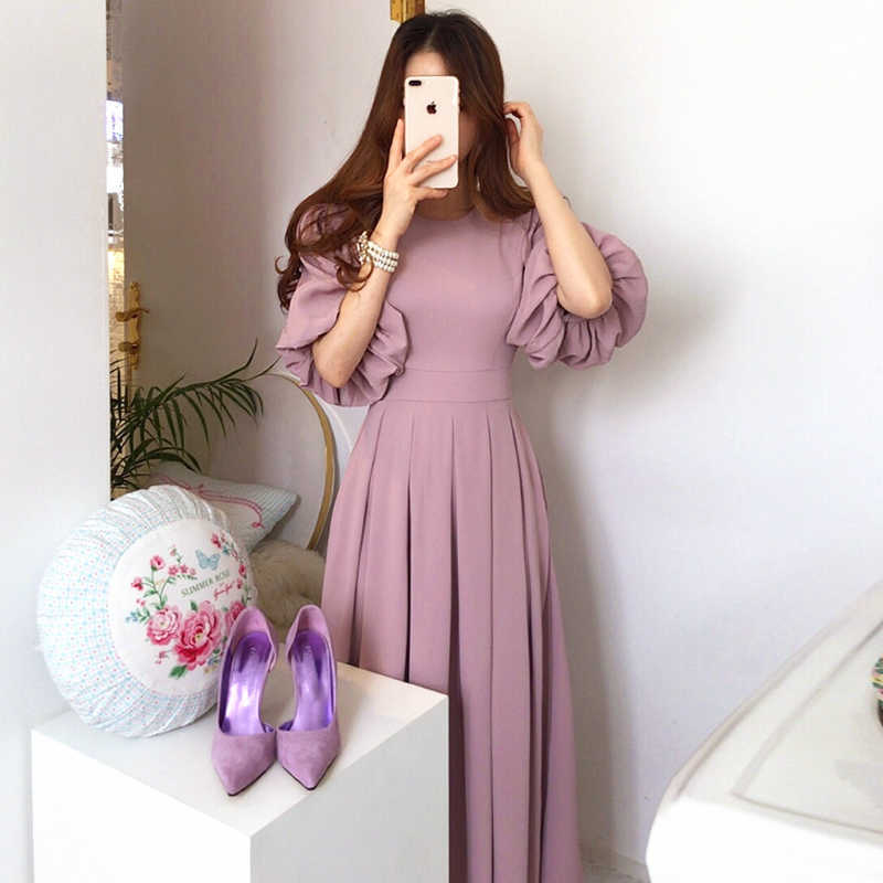 Women Elegant pleated Dress Fashion High Waist Slim Ladies lantern sleeves Chic party Dresses Vestido 210526, Pink
Women Elegant pleated Dress Fashion High Waist Slim Ladies lantern sleeves Chic party Dresses Vestido 210526, Pink