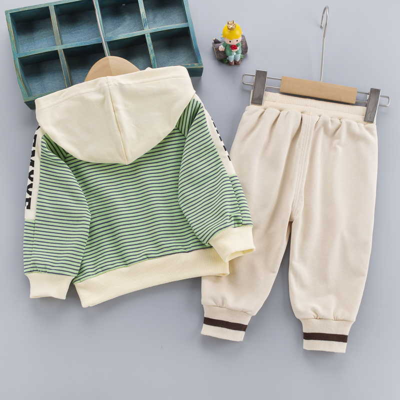 0-5 years Spring Boy Clothing set Casual Fashion Active Striped T-shirt+ Pant Kid Children Baby Toddler 210615