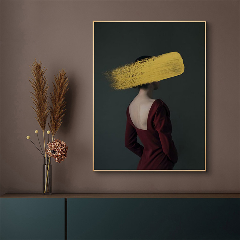 Woman Pigment Poster Abstract Canvas Prints Wall Art For Living Room Home Decor Wall Painting Indoor Decoration Portrait No Face