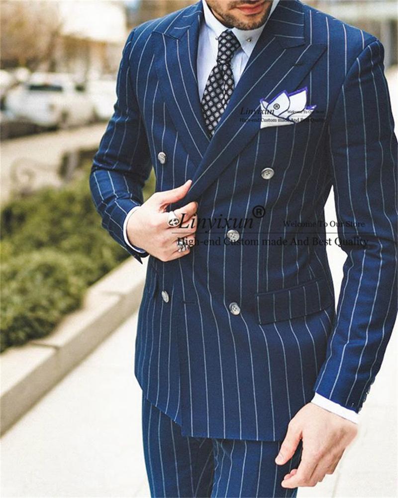 Men's Suits & Blazers Navy Blue Pinstripe Mens 2 Pieces Jacket Pants Set Double Breasted Groom Wedding Tuxedos Business Blazer Terno Masculi, Beige
Men's Suits & Blazers Navy Blue Pinstripe Mens 2 Pieces Jacket Pants Set Double Breasted Groom Wedding Tuxedos Business Blazer Terno Masculi, Beige