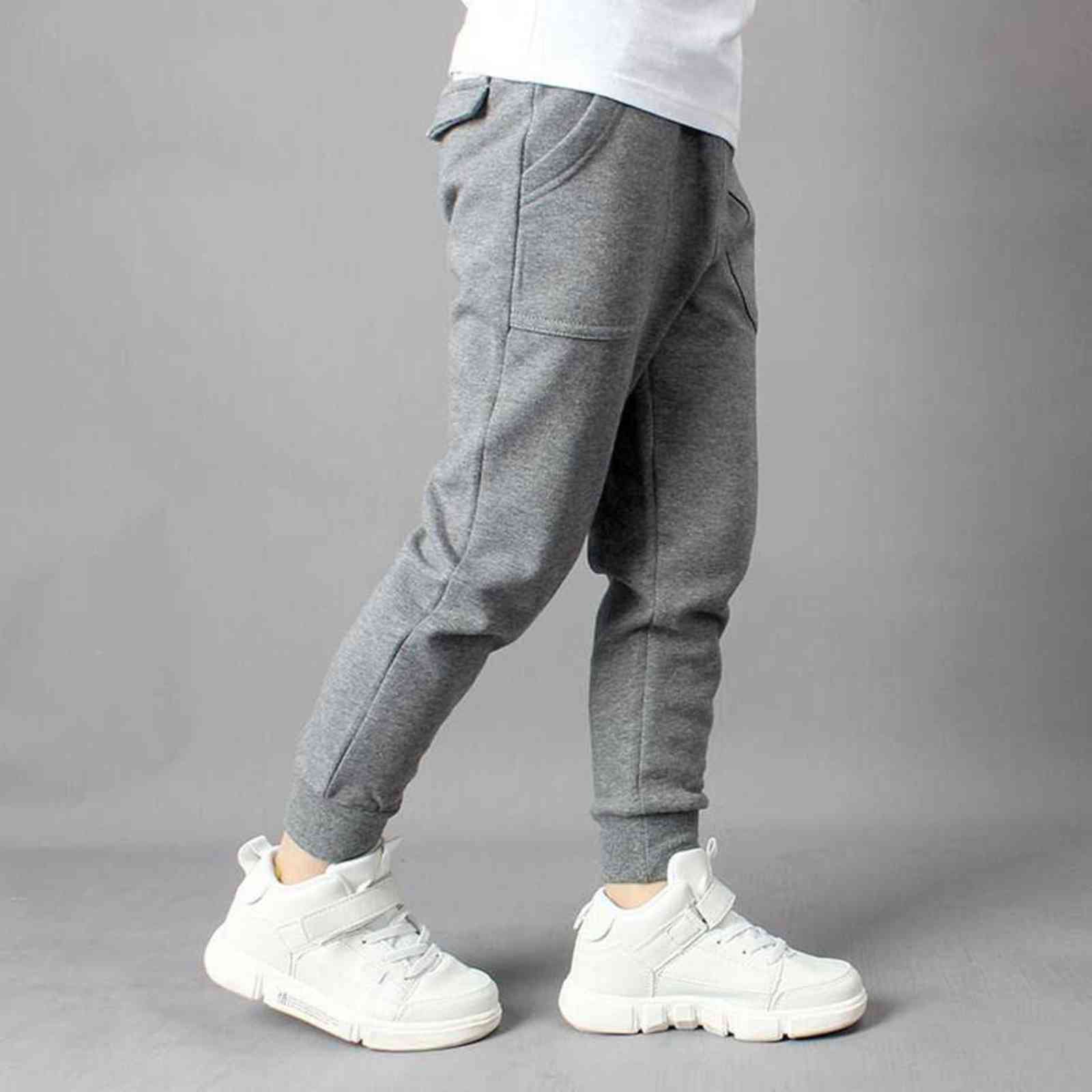 Boys Sport Pants Children Casual Cotton Spring Autumn Long Trousers Kids Letter Clothing Elastic Waist Jogger Pant 211103