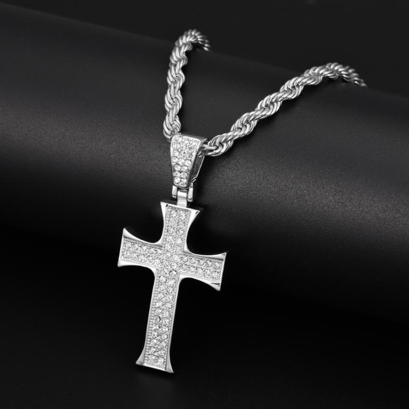 Pendant Necklaces Hip Hop Cross Necklace With 4mm Zircon Tennis Chain Iced Out Bling Men HipHop Jewelry
Pendant Necklaces Hip Hop Cross Necklace With 4mm Zircon Tennis Chain Iced Out Bling Men HipHop Jewelry