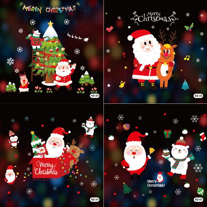 Christmas Decorations Creative Snowman Santa Snowflake Window Stickers Cartoon Home Wall Glass Door Kids Room Holiday Decoration Sticker
Christmas Decorations Creative Snowman Santa Snowflake Window Stickers Cartoon Home Wall Glass Door Kids Room Holiday Decoration Sticker