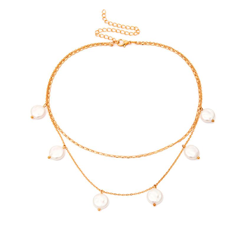 Chains Necklace Jewelry Women's Beads Metal Vintage Gift Multilayer Shaped Pearl Necklaces & Pendants, Silver
Chains Necklace Jewelry Women's Beads Metal Vintage Gift Multilayer Shaped Pearl Necklaces & Pendants, Silver