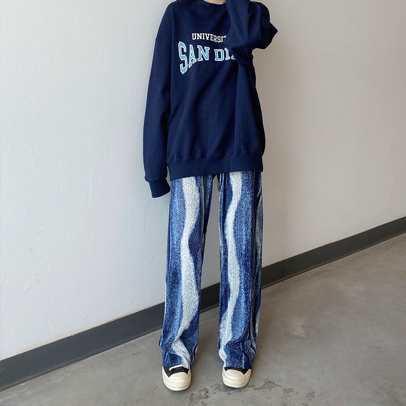 2 colors autumn and winter korean style print o neck loose pullovers womens thick warm sweatshirts womens (X1650) 210423