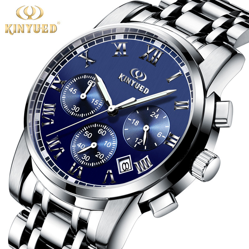 Kingyued Swiss multi function solid stainless steel men's watch luminousPWMY{category}, Slivery;brown
Kingyued Swiss multi function solid stainless steel men's watch luminousPWMY{category}, Slivery;brown