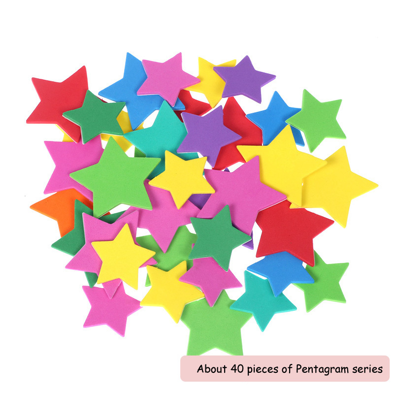 Foam Paper Manual DIY Production Kids Toys Sponge Patch Self Adhesive Multicolor Children Sticker Kindergarten