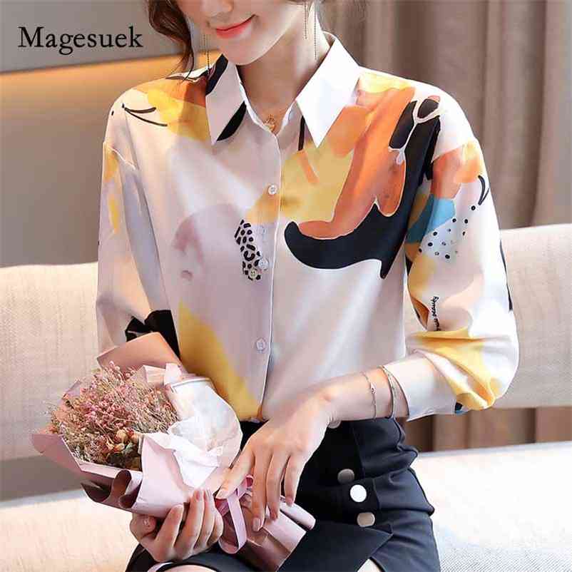 Loose Long-Sleeve Cardigan Women Blouse Plus Size Ladies Tops Autumn Chiffon Flower Print Women' Office Shirt 11128 210518, Apricot
Loose Long-Sleeve Cardigan Women Blouse Plus Size Ladies Tops Autumn Chiffon Flower Print Women' Office Shirt 11128 210518, Apricot