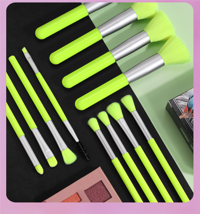 MAANGE Fluorescent Series Makeup Brushes Tool Set Powder Eye Shadow Foundation Blush Blending 15pcs Make Up Brush Kit Brocha De Maquillaje