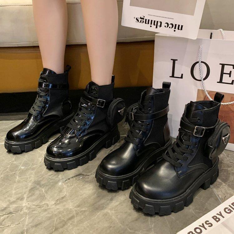 Boots Large Women's Patent Leather 2021 British Wind Bag Short Muffin Thick Soled Locomotive, Black
Boots Large Women's Patent Leather 2021 British Wind Bag Short Muffin Thick Soled Locomotive, Black