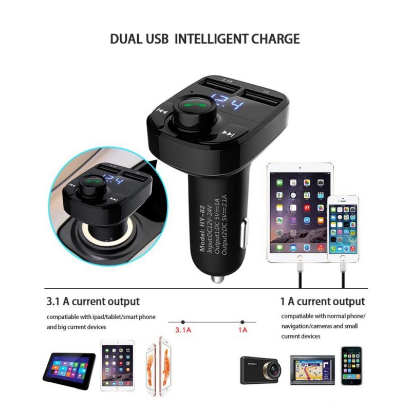 & MP4 Players Universal USB MP3 Player Support TF Card Car Wireless Hands-free For Phones Bluetooth FM Transmitter