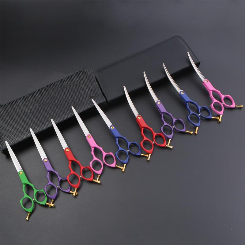 Hair Scissors 6.0/7.0 Inch Pet Grooming Dog Cutting Shears Curved Scissor Professional For