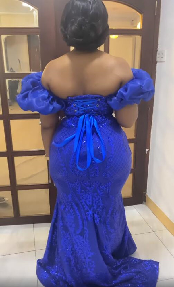 2022 Plus Size Arabic Aso Ebi Royal Blue Mermaid Prom Dresses Sweetheart Sequined Lace Evening Formal Party Second Reception Birthday Engagement Gowns