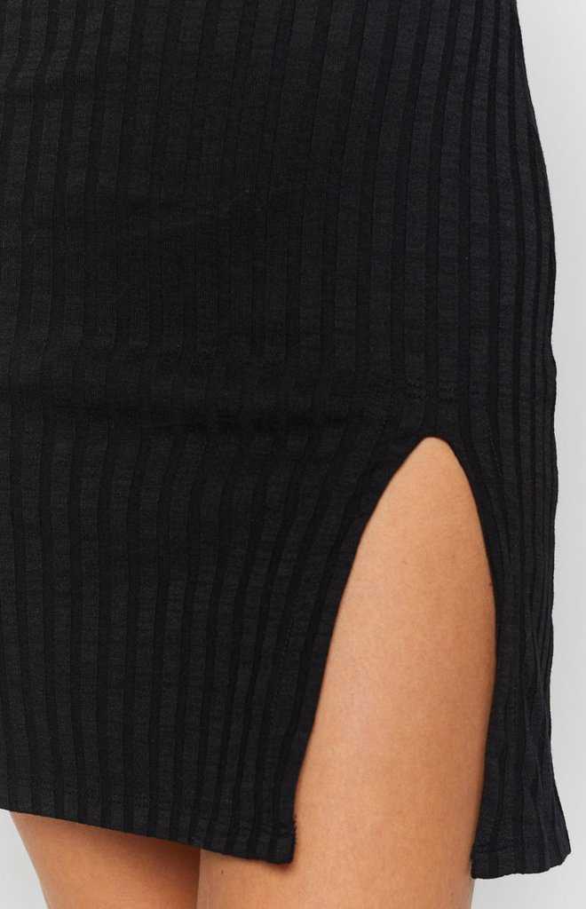 Chic Slim Knitted Women Dress Casual Turtleneck Long Sleeve Side Spilt Spring Autumn Bodycon Woman Dress W9190 210526