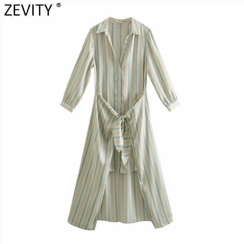 Zevity Women Vintage Striped Print Single Breasted Casual Shirtdress Female Front Bow Tied Business Vestido Chic Dresses DS8174 210603, As pic ds8174o
Zevity Women Vintage Striped Print Single Breasted Casual Shirtdress Female Front Bow Tied Business Vestido Chic Dresses DS8174 210603, As pic ds8174o