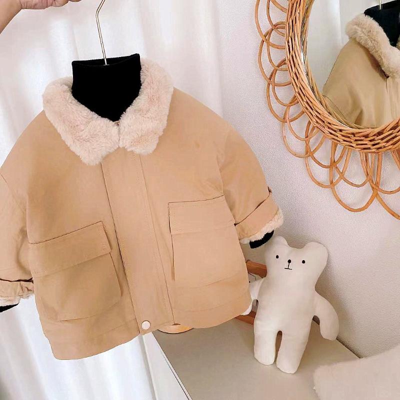 Jackets Warm Winter Children Kids Thicken Fleece Faux Fur Lapel Collar Parkas Girls Overcoat Casual Outerwear Coats Casaco, As pic
Jackets Warm Winter Children Kids Thicken Fleece Faux Fur Lapel Collar Parkas Girls Overcoat Casual Outerwear Coats Casaco, As pic
