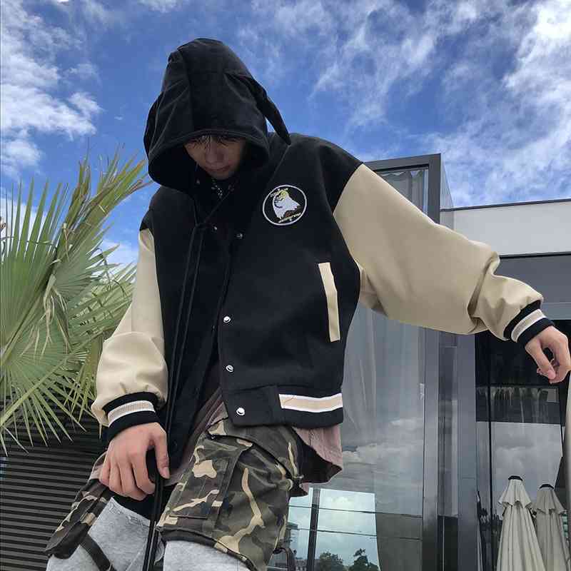 2021 Monclair designer mens Jacket Yixin's Diangao Street hiphop jacket men's ins fashion Vintage stitched Baseball Jacket, Black
2021 Monclair designer mens Jacket Yixin's Diangao Street hiphop jacket men's ins fashion Vintage stitched Baseball Jacket, Black
