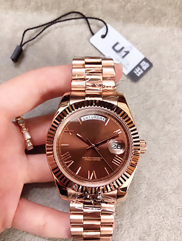 U1 Factory High Quality Wristwatches Mechanical Automatic Daydate Sapphire Glass 41MM Stainless steel Original Clasp, Slivery;brown
U1 Factory High Quality Wristwatches Mechanical Automatic Daydate Sapphire Glass 41MM Stainless steel Original Clasp, Slivery;brown