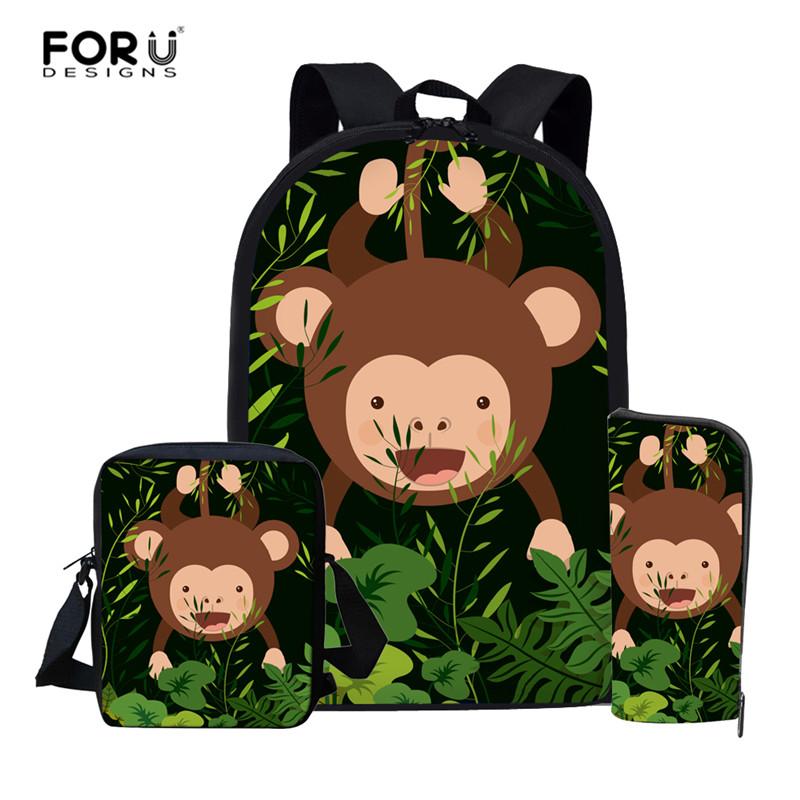 3pcs Children Cartoon Monkey Printing Backpack Kids School Bags Boys Girls Primary Schoolbag Students Suit
3pcs Children Cartoon Monkey Printing Backpack Kids School Bags Boys Girls Primary Schoolbag Students Suit