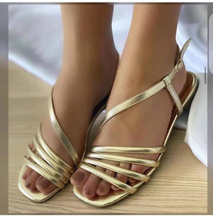 Sandals Soft Leather Woven Slippers Women Summer 2021 Flat Heels Beach Casual Slides Shoes Woman Outdoor Flip Flops Muter