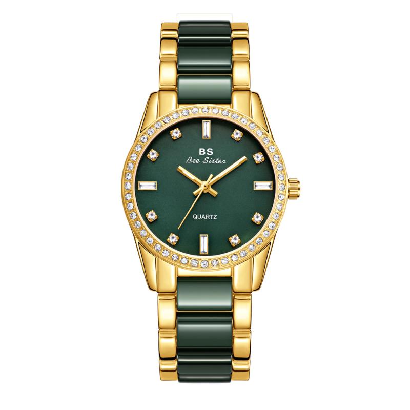 Wristwatches Quartz BS Watch Women Green Movement Montre Femme Acier Inoxydable Amante De Relojes, Model 1 gold green
Wristwatches Quartz BS Watch Women Green Movement Montre Femme Acier Inoxydable Amante De Relojes, Model 1 gold green