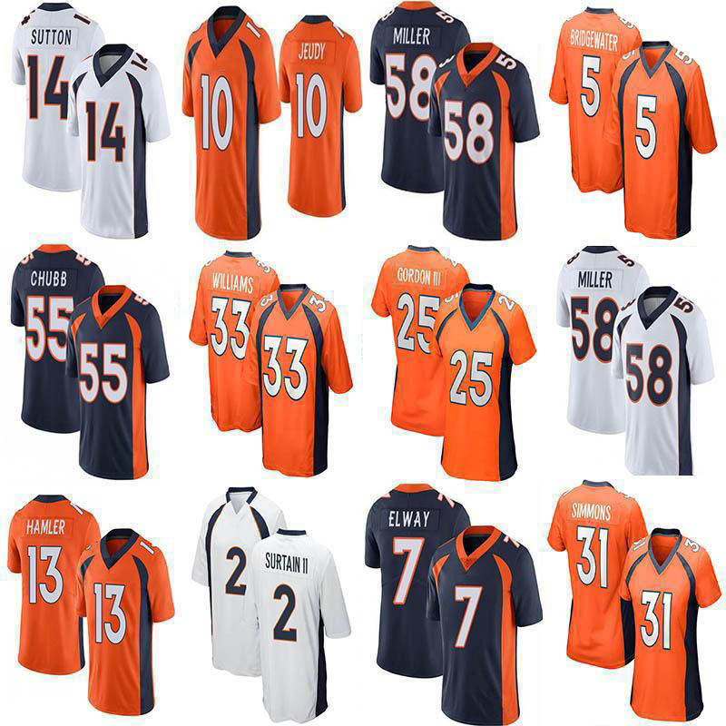 5 Teddy Bridgewater 10 Jerry Jeudy 2 Patrick Surtain II Football jerseys Javonte Williams Von Miller Justin Simmons Courtland Sutton Bradley, Black;red
5 Teddy Bridgewater 10 Jerry Jeudy 2 Patrick Surtain II Football jerseys Javonte Williams Von Miller Justin Simmons Courtland Sutton Bradley, Black;red
