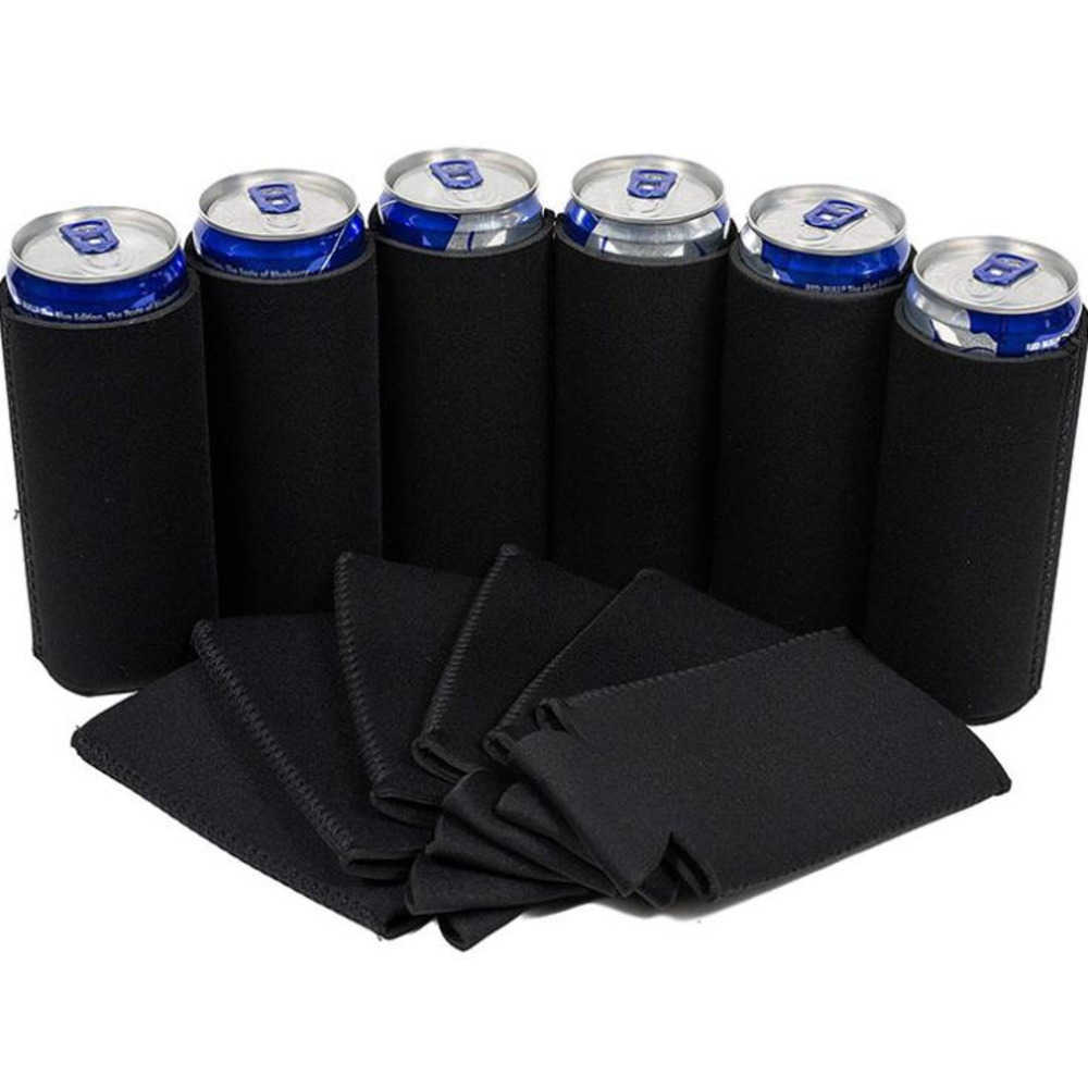 1000Pcs Blank Neoprene Slim Beer Can Cooler Tall Stubby Holder Foldable Stubby Holders Skinny Beer Cooler Bags For 12oz