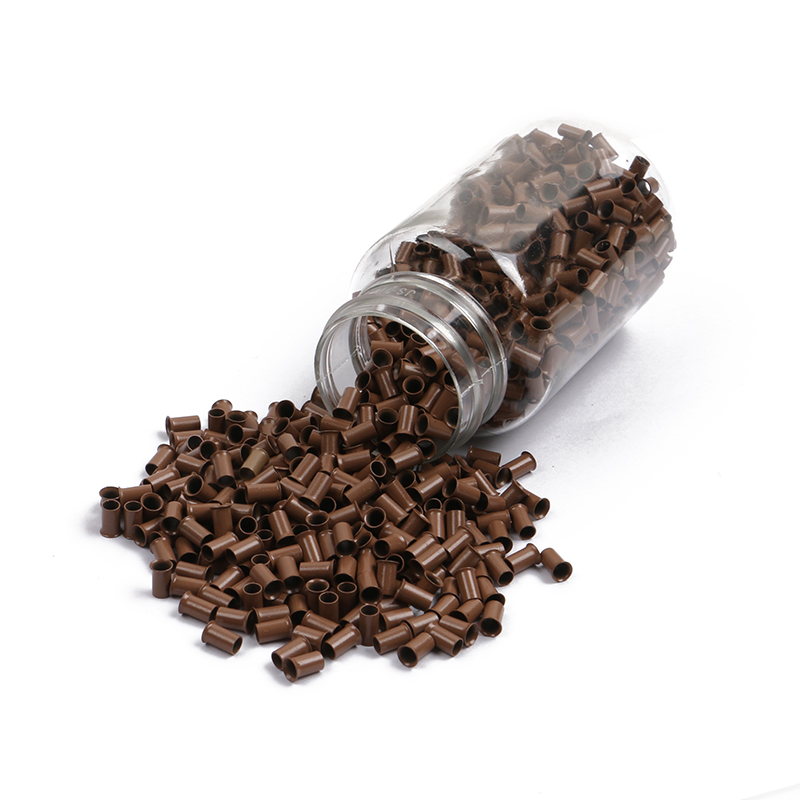 1000pcsBottle 28 30 34 40mm Copper Bell Flare Micro Beads Ring Links Tube Human Hair Extensions Tools