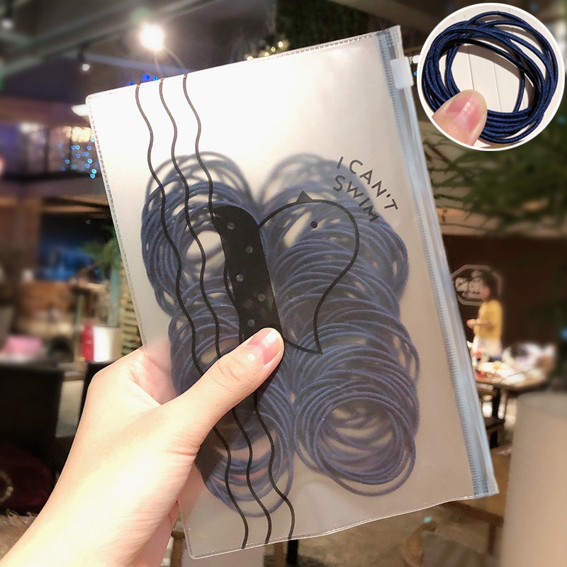 50Pcs/Set Women Girls Colors Soft Scrunchies Elastic Hair Band Lady Lovely Solid Rubber Bands Female Hairs Accessories 0386