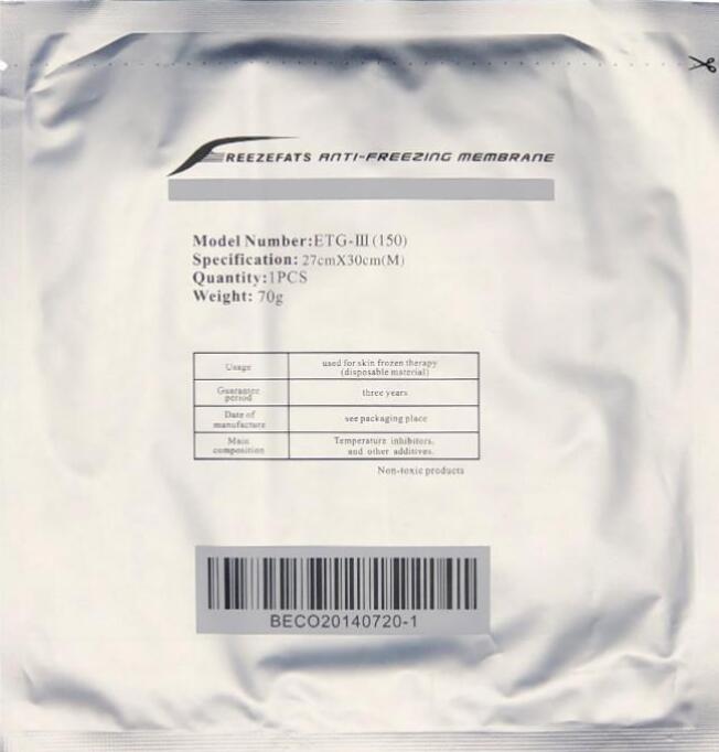 New arrive Fat Freezing Slimming Machine Anti-freezing Membrane Cooling Antifreeze Membrane CE 70g 60g 110g Antifrezee Membranes For Cryotherapy Machi