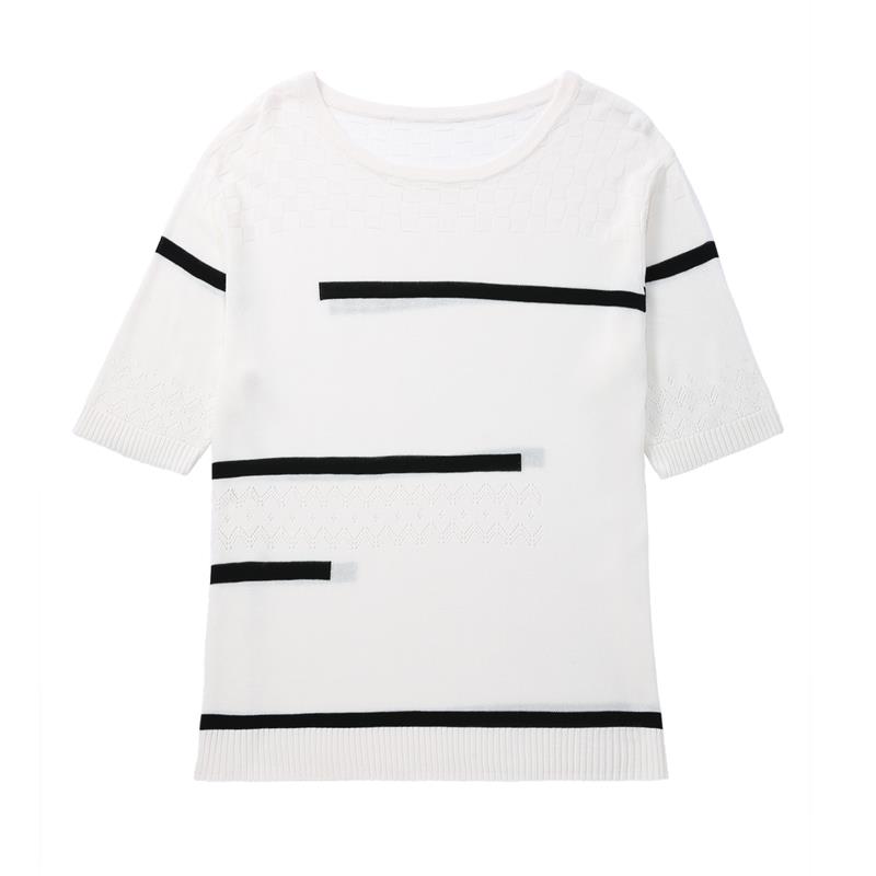 Women Tops Ice Silk Round Neck Knits Hollow Short-Sleeved Knitted T-Shirt Summer Thin All-Match Casual Wear White Yellow Sunscreen
Women Tops Ice Silk Round Neck Knits Hollow Short-Sleeved Knitted T-Shirt Summer Thin All-Match Casual Wear White Yellow Sunscreen