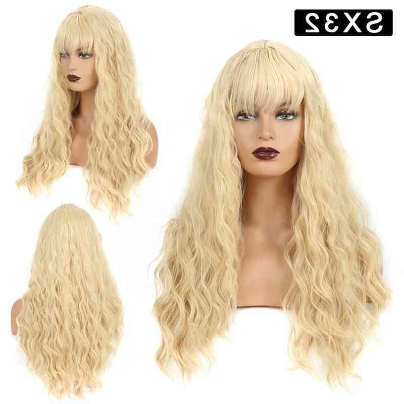 hot corn Hot selling air bangs long curl hairpin its yellow chemical fiber high temperature silk wig, Sx32
hot corn Hot selling air bangs long curl hairpin its yellow chemical fiber high temperature silk wig, Sx32
