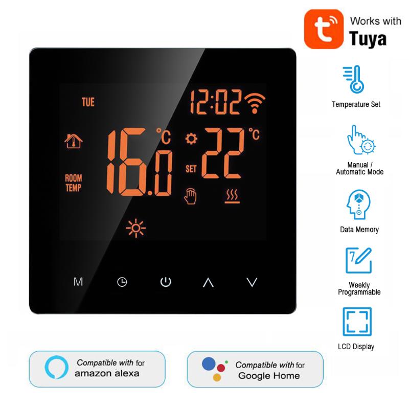 Smart Home Control Tuya WiFi Thermostat Electric Floor Heating Water / Gas Boiler Temperature Thermometer Remote Controller For Google
Smart Home Control Tuya WiFi Thermostat Electric Floor Heating Water / Gas Boiler Temperature Thermometer Remote Controller For Google