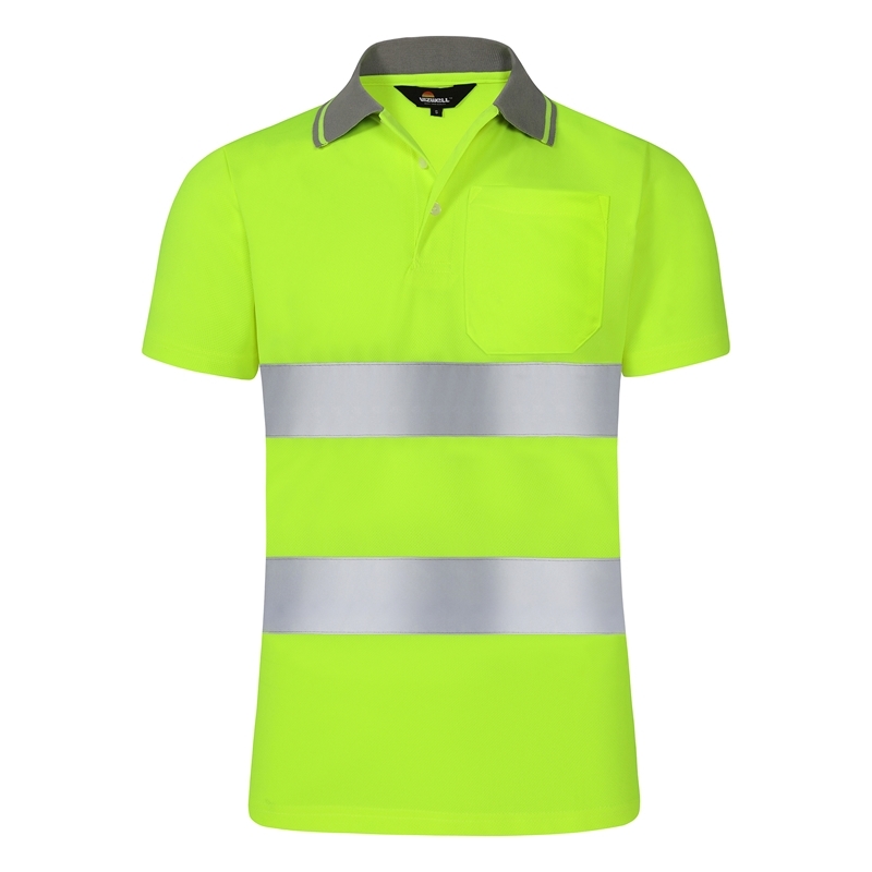 Reflective t Shirt Men High Visibility Safety hi vis Workwear Clothes Work Shop Mechanic 210629