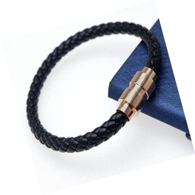 Designers Leather Bracelets Woven Antique Mens black Charm Bracelets Pulseira Masculina Magnet Man bangles fashion Jewelry
