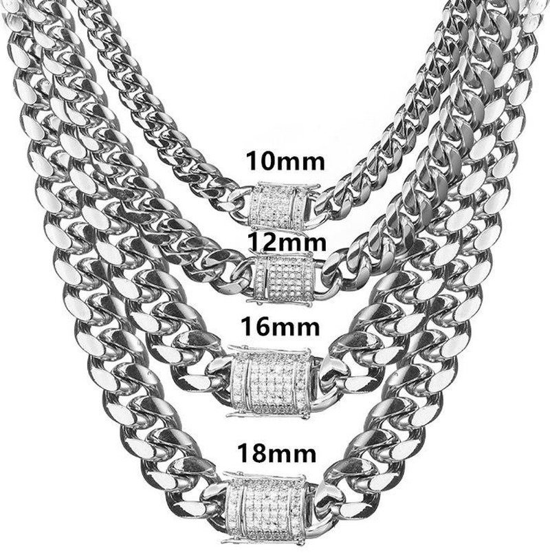 Heavy Punk Jewelry 14mm Silver Plated Hip Hops Miami Cuban Chain Necklace Stainless Steel Cuban Link Chain Necklace for Men
Heavy Punk Jewelry 14mm Silver Plated Hip Hops Miami Cuban Chain Necklace Stainless Steel Cuban Link Chain Necklace for Men