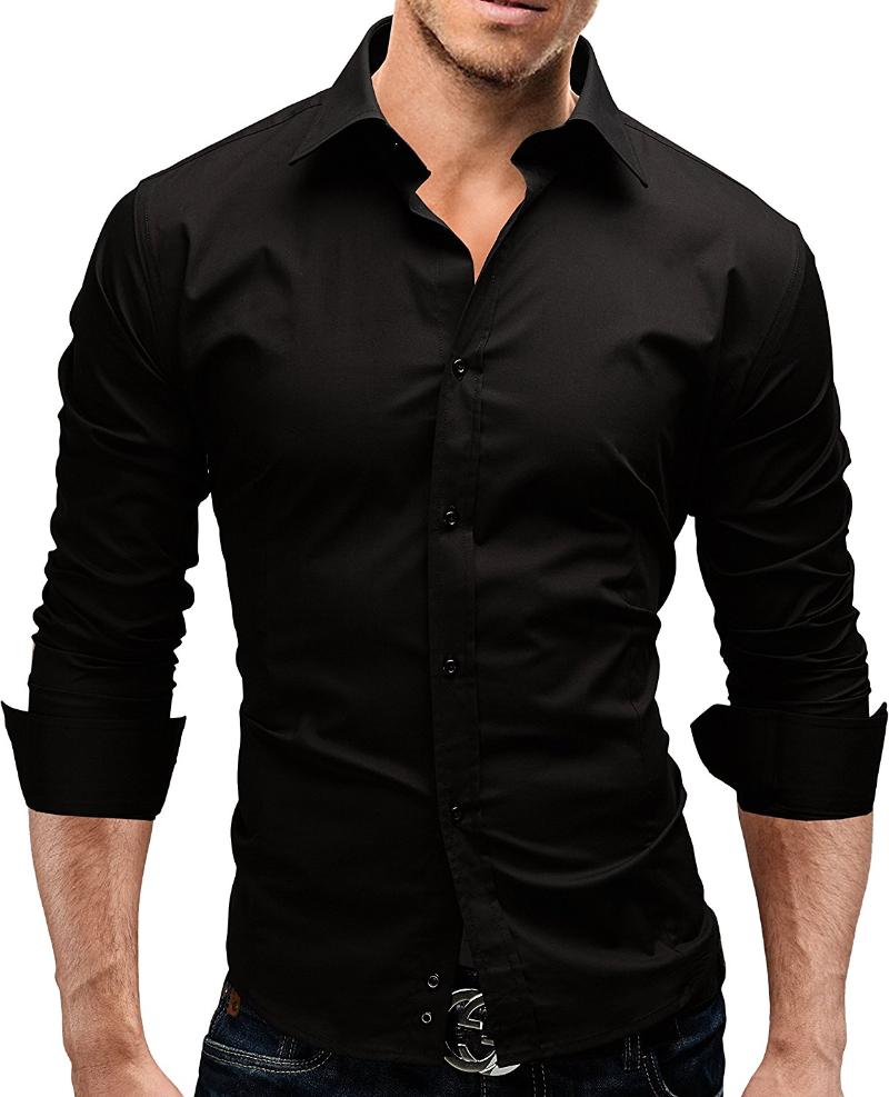 Brand 2021 Fashion Male Shirt Long-Sleeves Tops Slim Casual Solid Color Mens Dress Shirts Men XXL Men's, Black
Brand 2021 Fashion Male Shirt Long-Sleeves Tops Slim Casual Solid Color Mens Dress Shirts Men XXL Men's, Black