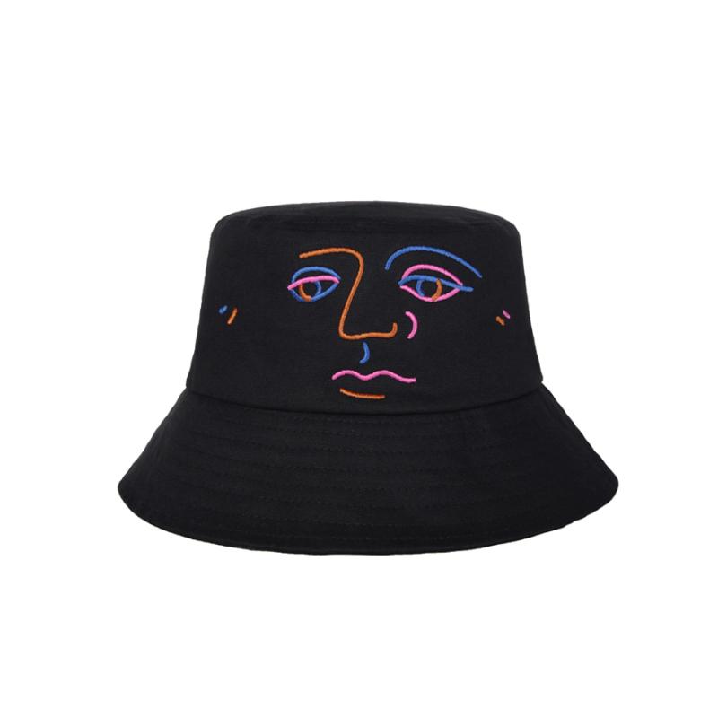 Cloches YIZISToRe Original Casual Canvas Embroidery Bucket Hats For Girls And Boys In Character Line Drawing Series(FUN KIK), Breast hat
Cloches YIZISToRe Original Casual Canvas Embroidery Bucket Hats For Girls And Boys In Character Line Drawing Series(FUN KIK), Breast hat