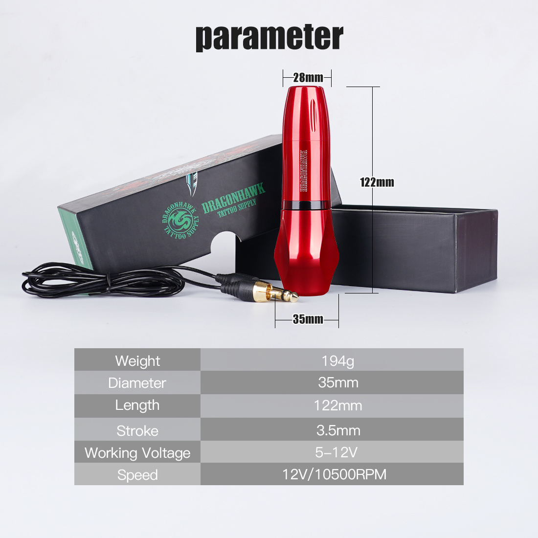 Dragonhawk Flexible PMU Motor Rotary Tattoo Machine Kit with Dual Mode Switch LCD Power Supply Mast Pro Cartridge Needles SetScouts
Dragonhawk Flexible PMU Motor Rotary Tattoo Machine Kit with Dual Mode Switch LCD Power Supply Mast Pro Cartridge Needles SetScouts
