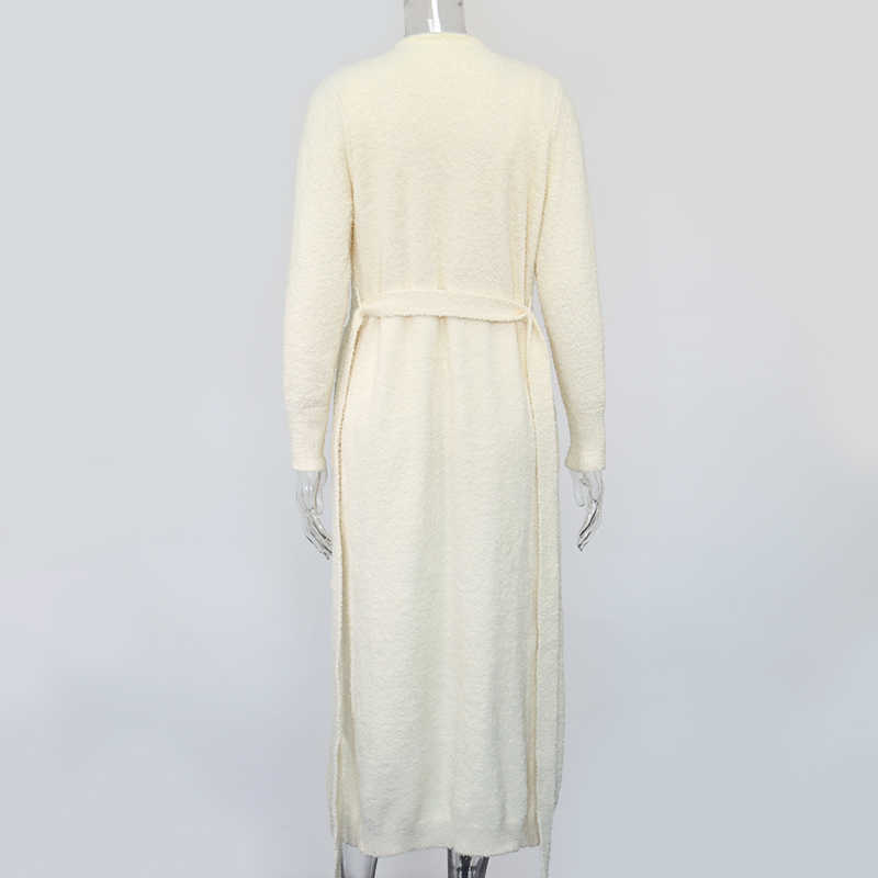 Colysmo Winter Sweater Coat Women Warm Soft Long Sleeve Oversized Loose Cardigan Solid Color Lounge Wear Knitted Casual Tops 210527