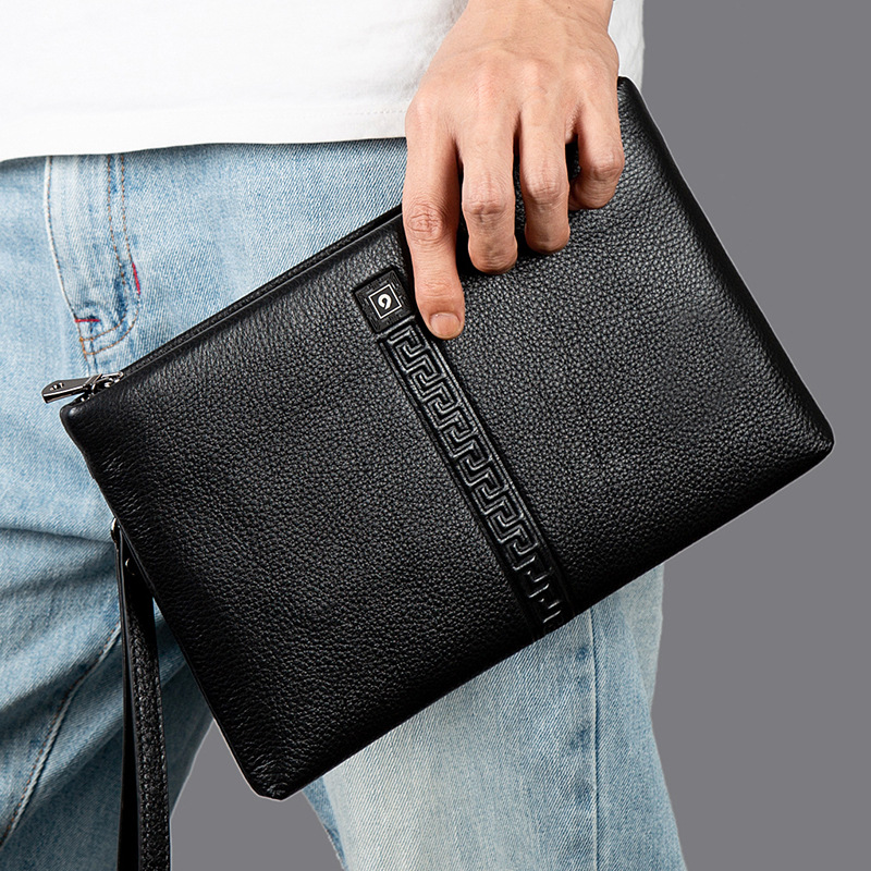 business men's cowhide large-capacity clutch casual hand-grabbing leather men's trendy layer leather clutch folder bag soft envelo, Red;black
business men's cowhide large-capacity clutch casual hand-grabbing leather men's trendy layer leather clutch folder bag soft envelo, Red;black