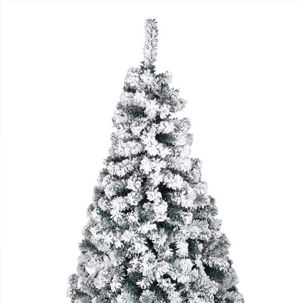 USA Stock 6FT PVC Flocking Christmas Tree 750 Branches Automatic Tree