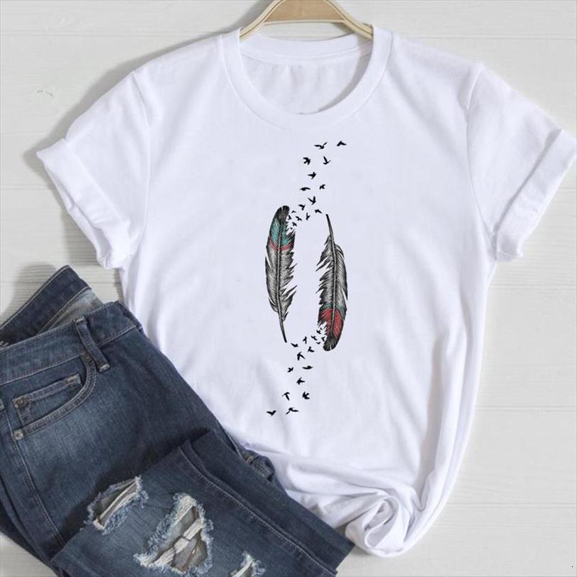 Summer Women T-shirts Men Feather Watercolor 90s Fashion Cartoon Graphic Tops Lady Print Female Short Sleeve Tees Shirt, Cz25183
Summer Women T-shirts Men Feather Watercolor 90s Fashion Cartoon Graphic Tops Lady Print Female Short Sleeve Tees Shirt, Cz25183