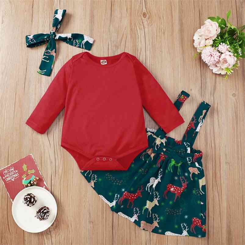 Winter Children Sets Casual Long Sleeve O Neck Red Solid Rompers Print Elk Skirt Cute 2Pcs Girls Clothes 0-24M 210629
Winter Children Sets Casual Long Sleeve O Neck Red Solid Rompers Print Elk Skirt Cute 2Pcs Girls Clothes 0-24M 210629