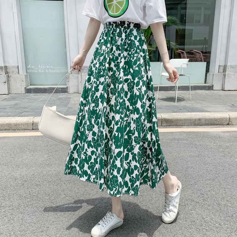 Skirts 2021 Arrival Summer Korean Style Women Loose Casual Elastic Waist Mid-calf Skirt High Print A-line Long B492, Black
Skirts 2021 Arrival Summer Korean Style Women Loose Casual Elastic Waist Mid-calf Skirt High Print A-line Long B492, Black